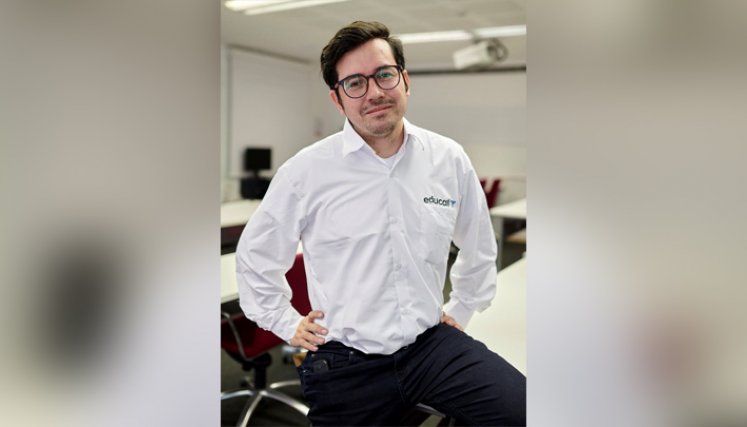 Daniel Garavito ganó la Copa de emprendimiento de Colombia con su idea de negocio 'Educall'. / Foto: Cortesía