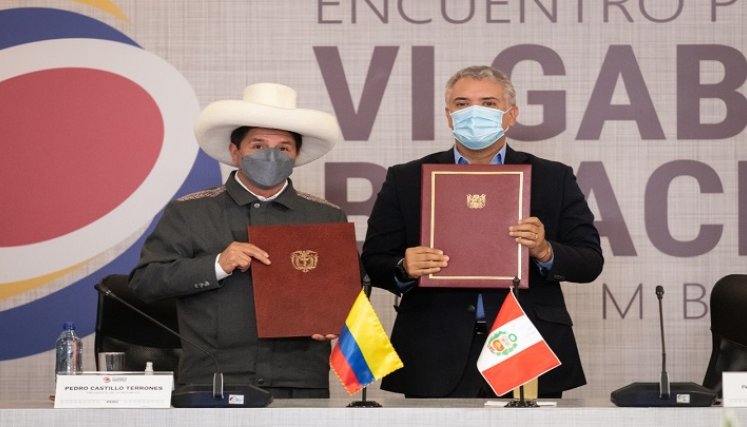 Encuenrto de los presidentes Duque y Castillo