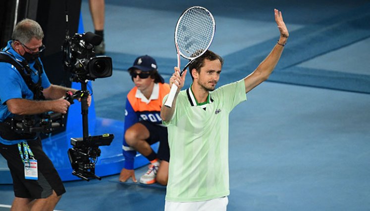 Daniil Medvedev en el Abierto de Australia. 