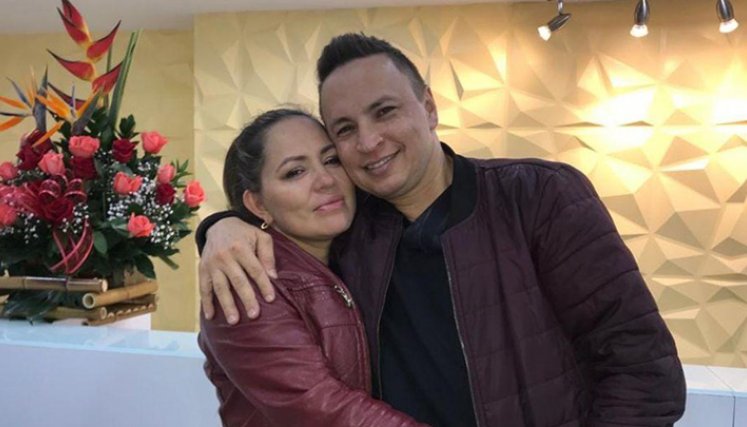 Jhonier Leal y su exesposa. 