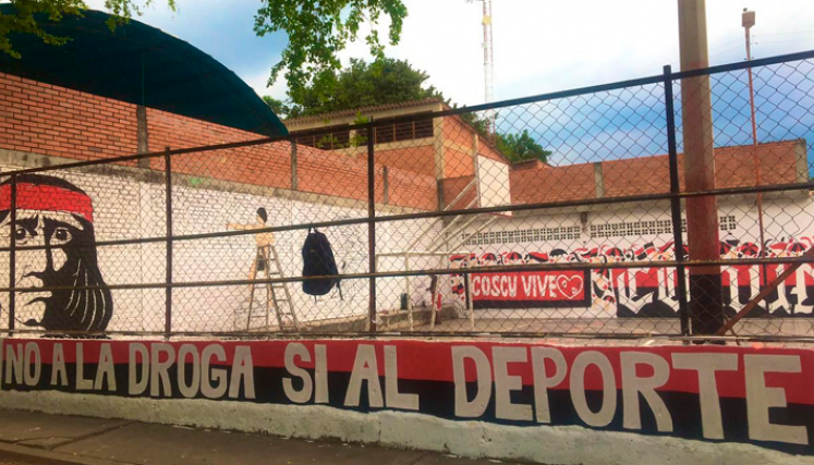 Con mensajes reflexivos, promoviendo al deporte y la sana convivencia se adecuó esta zona del barrio Belén. 