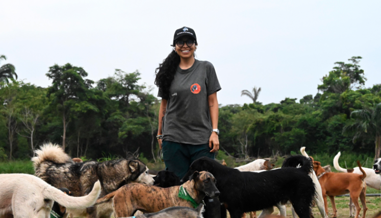 Wendy Gordillo vela diariamente por el bienestar de cada perro.