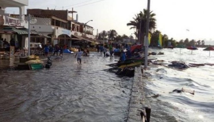Dos muertes por "oleajes anómalos" en Perú tras erupción volcánica en Tonga./Foto: internet