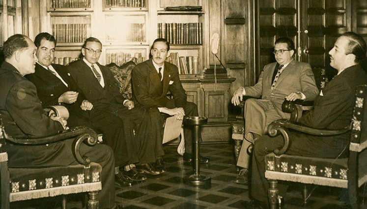 Rojas Pinilla y dirigentes conservadores 