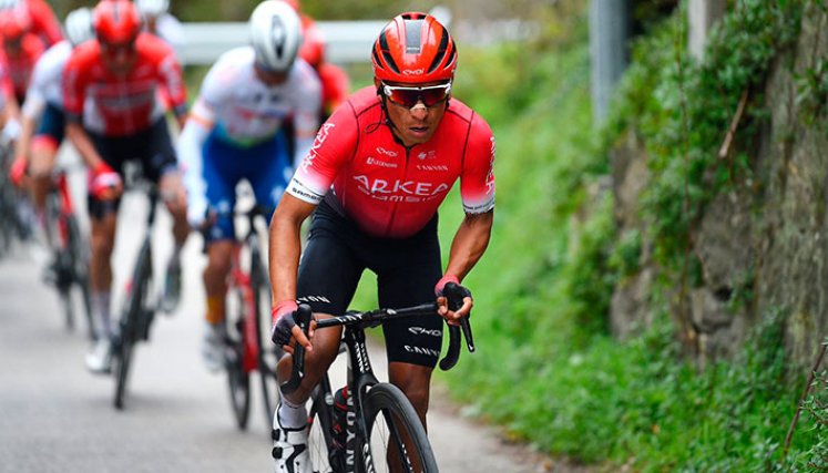 Nairo Quintana en el Tour de los Alpes Marítimos. 