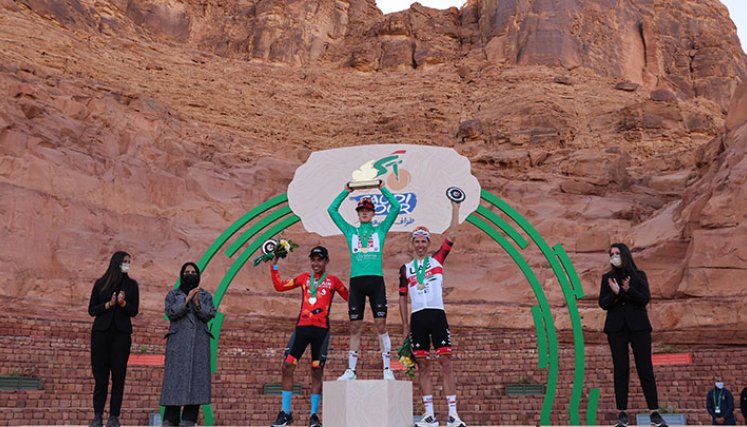Santiago Buitrago, subcampeón del Tour de Arabia Saudita. 