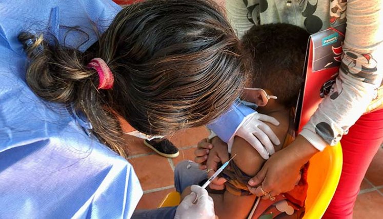 Vacunación contra la COVID-19 en el sector rural de Cúcuta./Foto cortesía