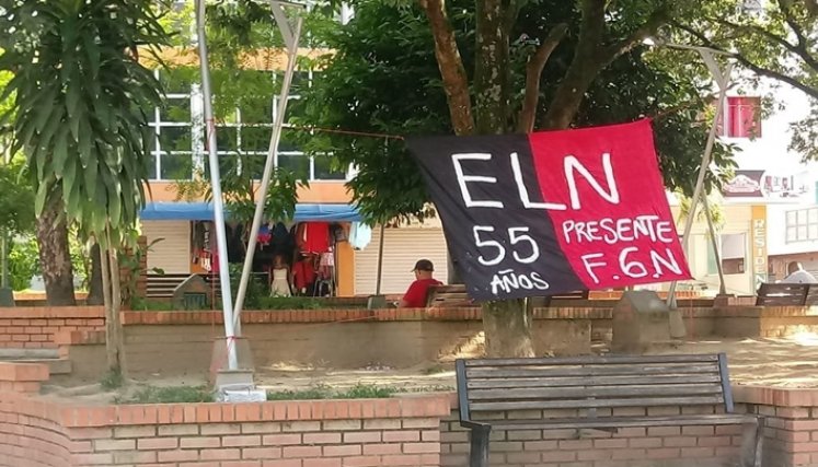 El Eln ha puesto varias banderas en diferentes puntos de Norte de Santander.