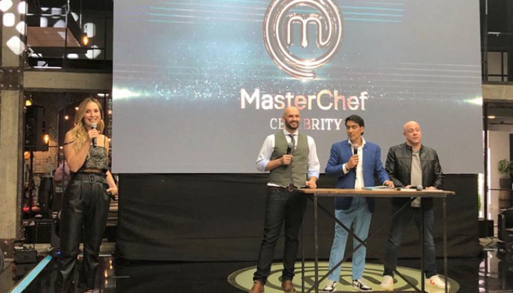 Nicolás de Zubiría, Christopher Carpentier y Jorge Rausch repiten como jurados de la cocina más famosa de Colombia: Masterchef. Claudia Bahamón, presentadora/ Foto: Cortesía.