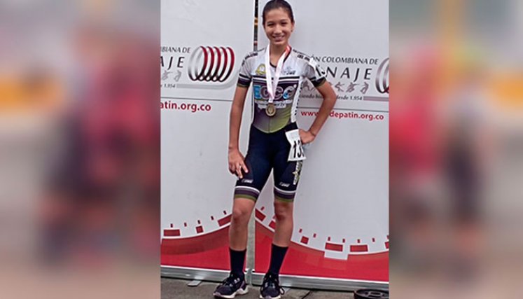 Aslhy Acevedo, patinadora cucuteña. 
