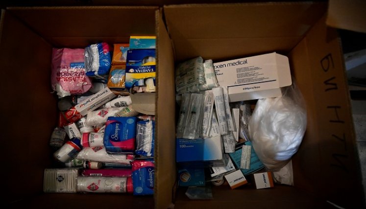 Medicamentos para Ucrania. / Foto: AFP 