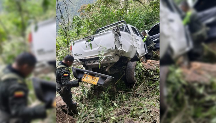 Tres heridos en accidente de la vía Ocaña - Sardinata./Foto: cortesía