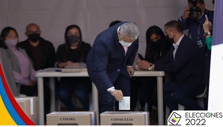 Duque votó por la consulta del Equipo por Colombia./Foto: Colprensa