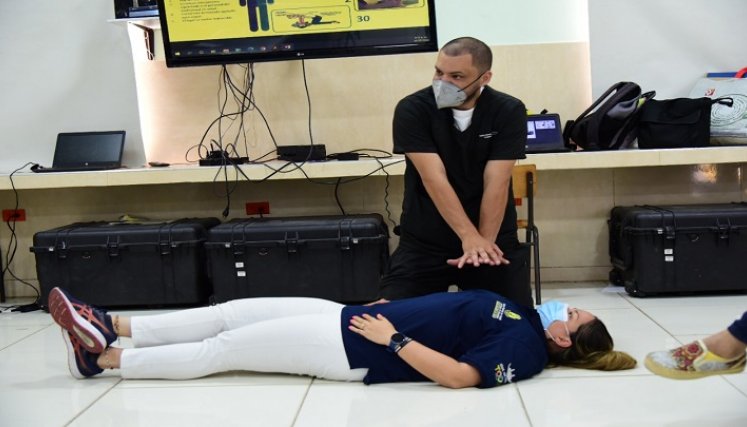 Preparan a estudiantes y maestros de Cúcuta para saber reaccionar en emergencias./Foto: cortesía Alcaldía de Cúcuta