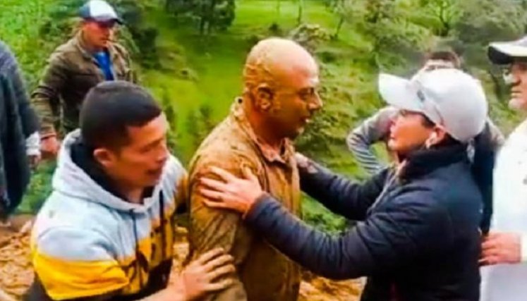  Un milagro 'salvó' a maquinista de morir en alud de tierra./Foto: ElColombiano