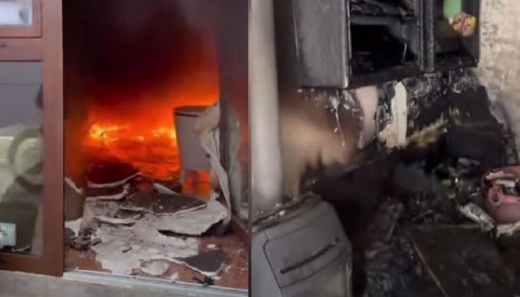 Se incendió la casa de Miguel Herrán. 