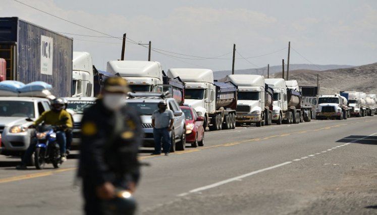 Paro de transporte en Perú contra el presidente Pedro Castillo