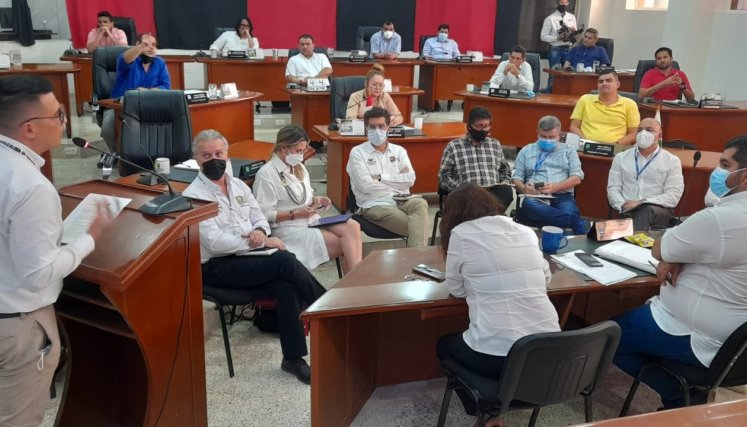 La alcadia rindio cuentas hoy ante el concejo por el catastro./FRoto orlando carvajal