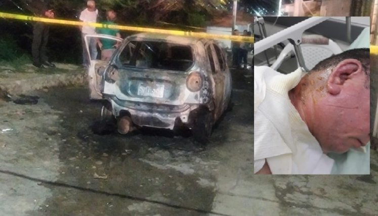 El 7 de mayo quemaron otro taxi y el chofer resultó gravemente herido.