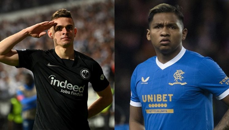 Rafael Santos Borré y Alfredo Morelos. 