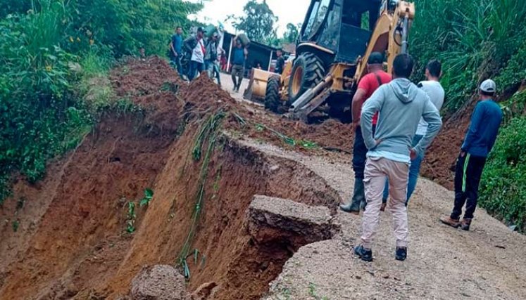 Estado de la malla vial en el Catatumbo, en el tramo que va a Labateca/Foto cortesía