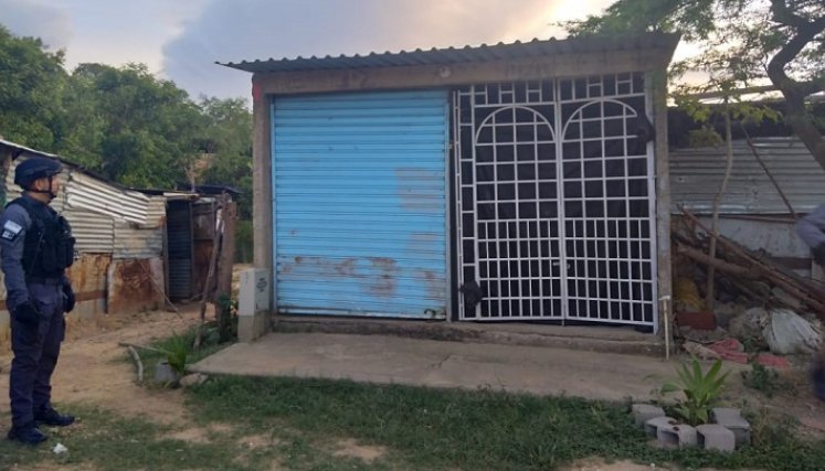 En esta vivienda estaba guardado el explosivo.