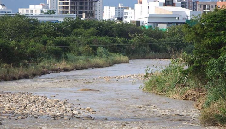Río Pamplonina, en donde a menudo se observan personas extrayendo material de arrastre./Foto Jorge Gutiérrez