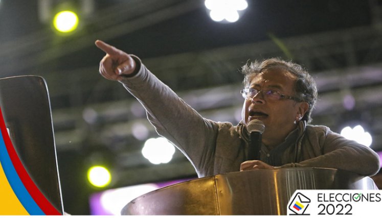 En la Plaza de Bolívar de Bogotá, se realizó el cierre de campaña del candidato presidencial, Gustavo Petro y su fórmula vicepresidencial, Francia Márquez./Foto: Colprensa-Sergio Acero