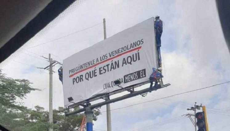 Valla política genera polémica en Santa Marta./Foto: internet