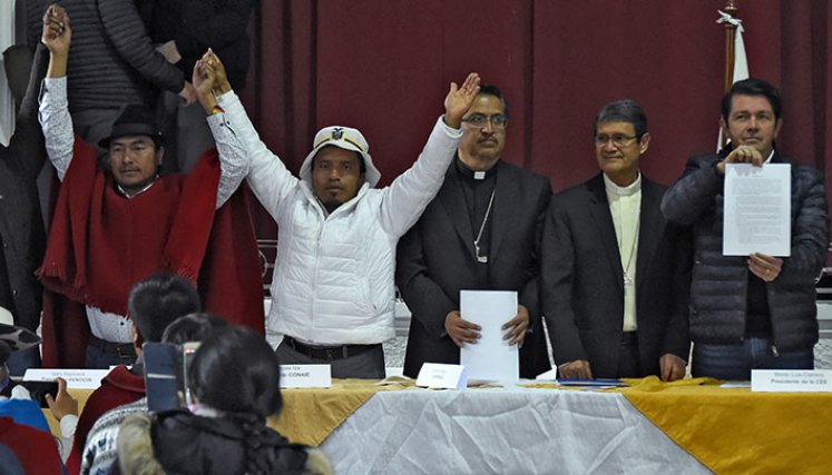 Protestas indígenas en Ecuador.