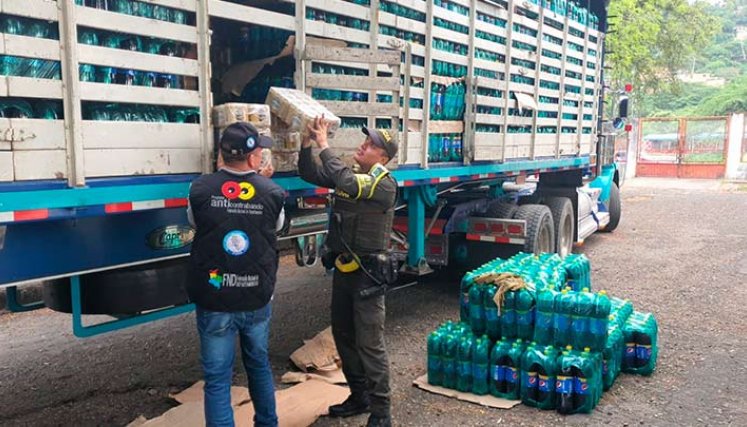 70.000 unidades de cerveza nacional fueron aprehendida como contrabando/Foto cortesía