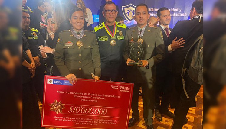 Oficial de la Policía en Chinácota ganó premio de Seguridad y Convivencia Ciudadana./Foto: cortesía