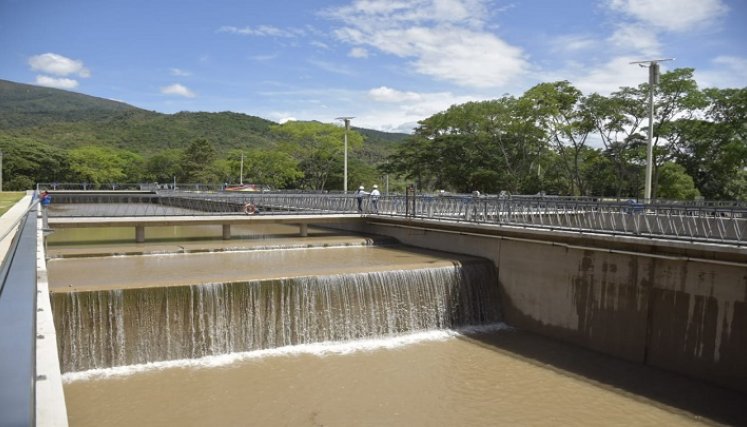 El agua se desarenará e impulsará a lo largo de 17 kilómetros por una tubería hasta la planta de tratamiento de agua potable El Pórtico en Cúcuta./Foto: Pablo Castillo / La Opinión 