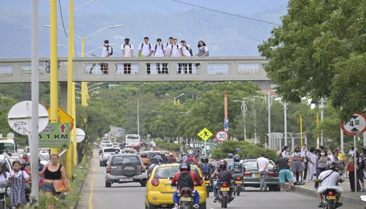 Uso de tapabocas en colegios de Cúcuta. / Foto: Jorge Gutiérrez  / La Opinión 