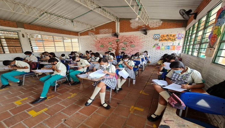 Hasta la fecha, en los colegios no se han registrado brotes numerosos de COVID.  Cuando hay síntomas gripales, los menores son aislados. / Foto: Cortesía / La Opinión 