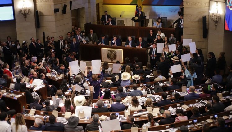 La instalación del nuevo Congreso de la República fue criticada por el desorden que se presentó./Foto Colprensa