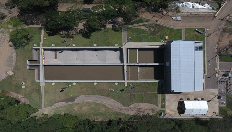 El agua se desarenará e impulsará a lo largo de 17 kilómetros por una tubería hasta la planta de tratamiento de agua potable El Pórtico en Cúcuta./ Foto: Pablo Castillo / La Opinión 