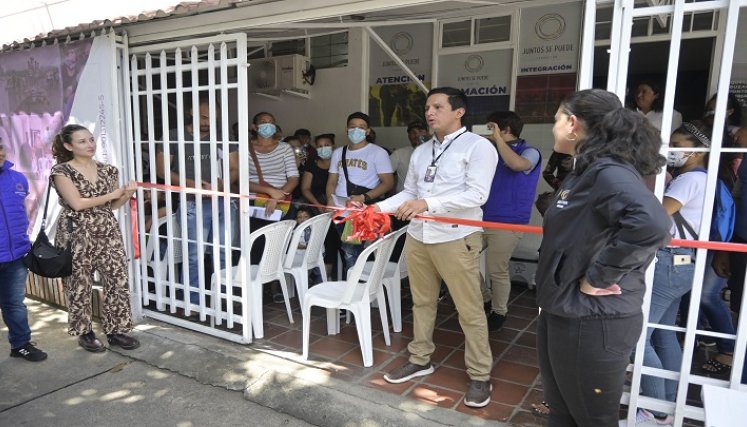 El equipo de la fundación en alianza con el Gobierno Nacional, regional y local apoyan temas de integración. /Foto: Jorge Gutiérrez