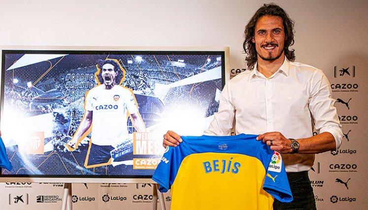 Edinson Cavani, nuevo jugador del Valencia. 