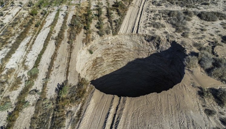 Extraño hueco en Chile. / Foto: AFP