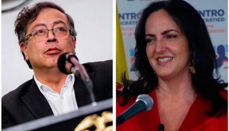 Gustavo Petro y María Fernanda Cabal