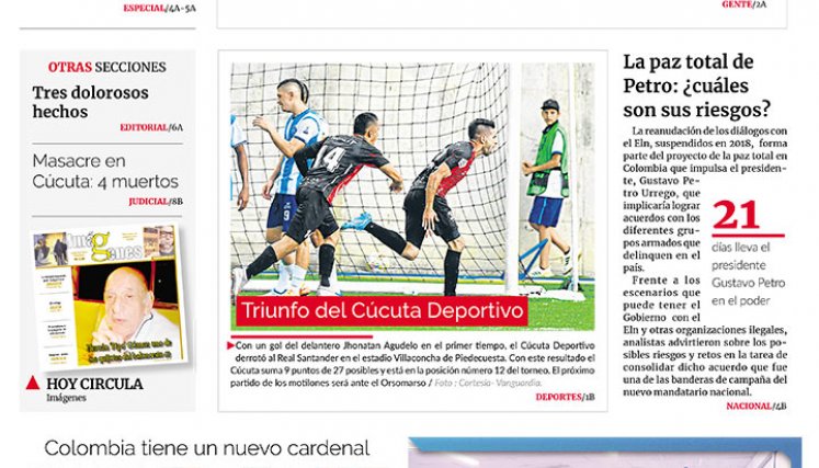 Portada del 28 de agosto de 2022