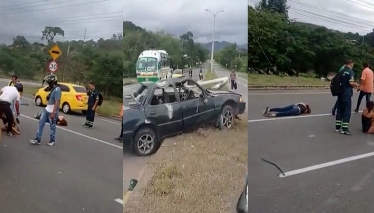 Accidente de tránsito en Villa del Rosario./Foto: cortesía