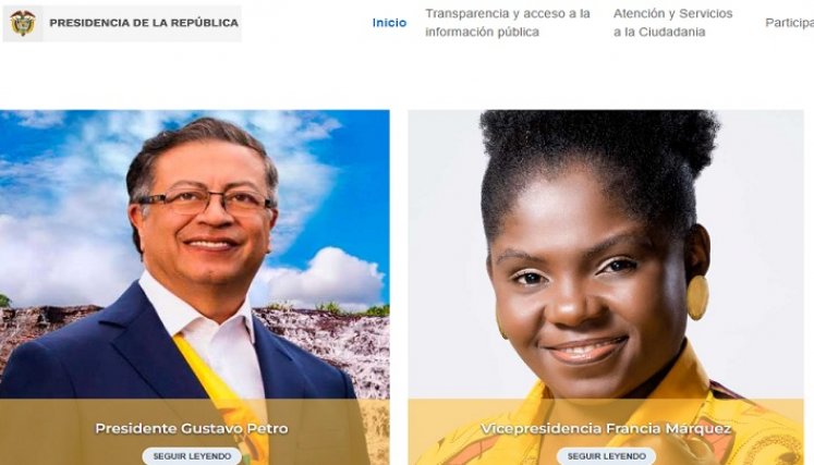 ¿Por qué Petro cambió la página web de la Presidencia?./Foto: internet