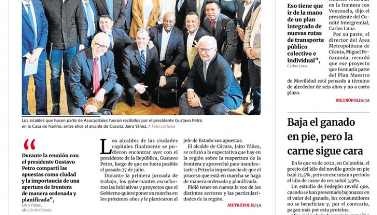 Portada del jueves, 11 de agosto de 2022