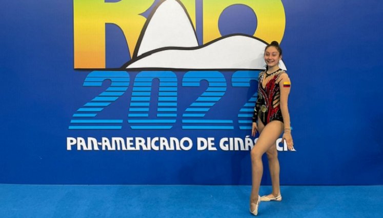 Lucía Mantilla, gimnasta cucuteña de la modalidad de rítmica.