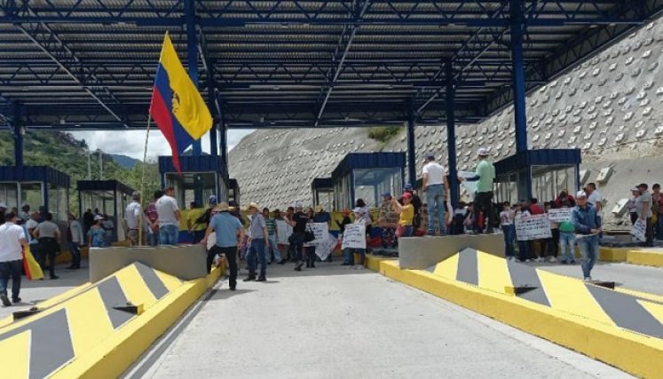 Desde el 2020, las comunidades de la provincia de Pamplona vienen manifestándose, para exigir que el peaje no entre en operación./ Foto: Cortesía / La Opinión 