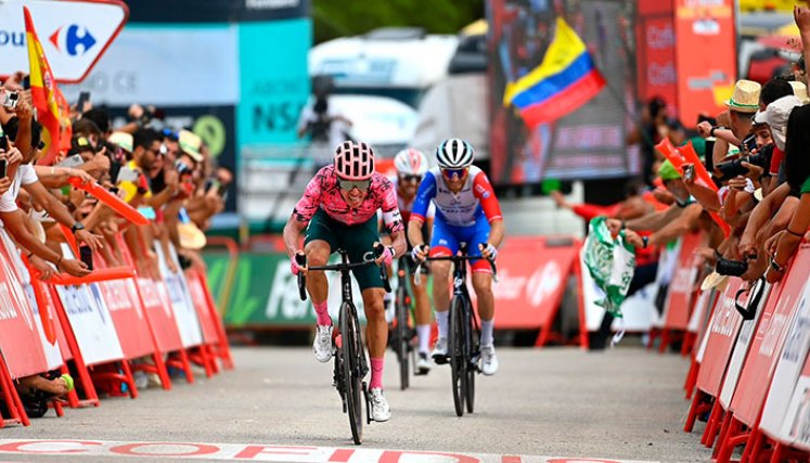 Rigoberto Urán, ganador de la etapa 17 de la Vuelta a España. 