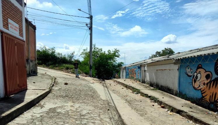 Calle de la escuela Cerro Norte.
