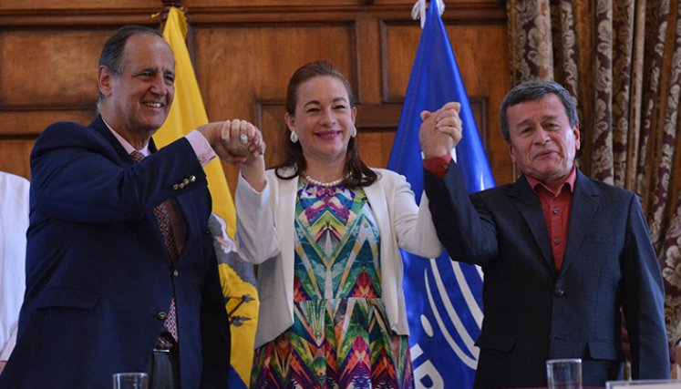 Durante el gobierno del presidente Juan Manuel Santos, Juan Camilo Restrepo estuvo al frente de los diálogos con el Eln, en Ecuador. / Foto archivo Colprensa